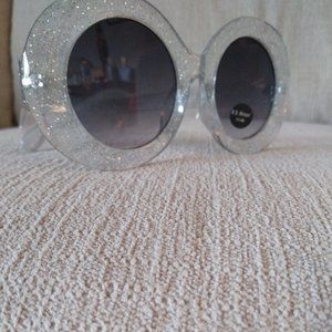 Clear Glitter Sunglasses NWOT